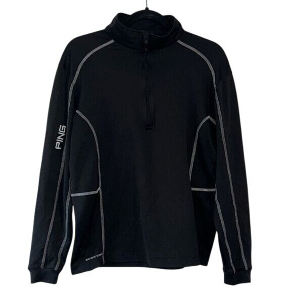 Ping Mens Black Half-Zip Pullover Golf Jacket SensorCool M - Picture 1 of 9